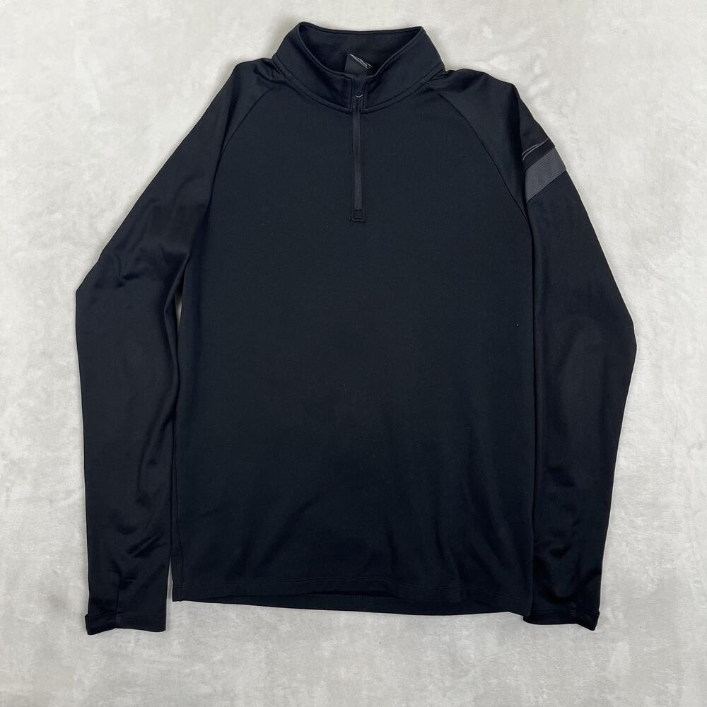 Nike Dri-FIT Shirt Mens Small Black 1/4 Zip Long Sleeve Running Training Top
